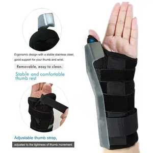 Attelle de poignet orthopédique et attelle de pouce attelle de soutien de poignet réglable ceinture de poignet de nuit soutien de main pour l'arthrite