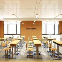 Ensemble de bureau et chaise réglables écologiques pour étudiants, en métal, pour l'école, la maison, le bureau, l'hôpital, le salon