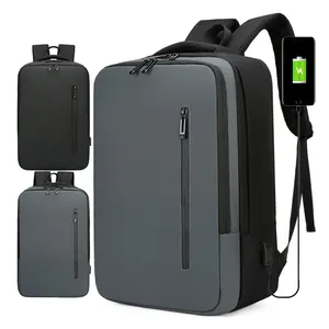 2022 Einfaches Design OEM beschichteter Oxford Stoff USB Rucksack Rucksack für Geschäfts reisen wasserdichter Laptop Rucksack Mochila