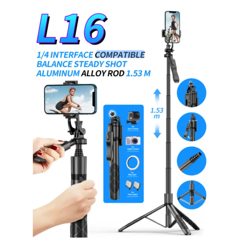 Lightweight Studio Video Multifunctional Umbrella Stand Balance Steady Portable Bt Extendable Selfie Stick Tripod
