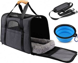 Free Sample <b>Cat</b> Carrier Pet Travel Carrier Bag Airline Approved Folding <b>Fabric</b> Pet Carrier for Small Dogs Puppies Medium <b>Cats</b> - Product Image 1