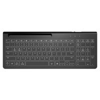 Clavier compact 99 touches rétroéclairé RGB à mécanisme ciseaux, rechargeable USB-C, double mode 2.4G et Bluetooth pour ordinateurs de bureau, portables, téléphones et iPad
