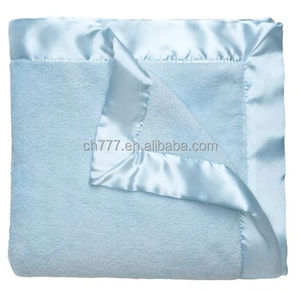 CH-ブランケット026在庫39*39インチサテントリムぬいぐるみエレガントフリースベビーブランケット - Product Image 6