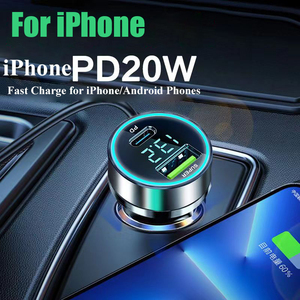 Adaptador de <span class=keywords><strong>cargador</strong></span> de coche Usb <span class=keywords><strong>original</strong></span> PD 20W tipo C Puerto Dual carga rápida para iPhone <span class=keywords><strong>iPad</strong></span> Android accesorios de teléfono móvil - Product Image 3