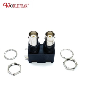<span class=keywords><strong>Bnc</strong></span> nữ góc bên phải Hàn <span class=keywords><strong>PCB</strong></span> gắn kết với Nut vách ngăn kết nối nhựa loại đen PC Board kép <span class=keywords><strong>BNC</strong></span> ổ cắm - Product Image 4