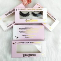 Boîte à cils personnalisée avec logo, coffret d'emballage en papier pour faux cils, vente en gros, B1191-1