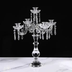 Chandelier en cristal européen Décorations de table de mariage Bougie en verre Décoration de dîner aux chandelles - Product Image 1