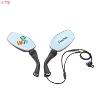 Caméra de Moto Rétroviseur 3 Pouces avec Wifi 1080P Enregistrement en Boucle pour Moto