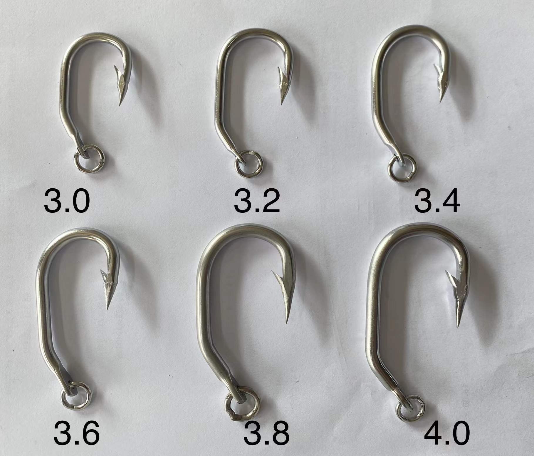 10 Ami Da Pesca Circolari In Acciaio Inox DORISEA Per Tonno E Grossi Pesci – Misure 8/0 A 16/0