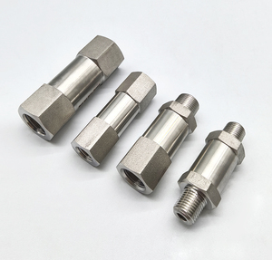 Katup cek 1/8 "1/4" 3/8 "1/2" 3/8 "BSP NPT perempuan ke laki-laki Inline cek katup 304 baja anti karat - Product Image 5