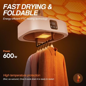 Mini Secadora Portátil para Ropa, Secadora <span class=keywords><strong>El</strong></span>éctrica Compacta para Espacios Pequeños, Secado Rápido con Temporizador Ajustable - Product Image 2