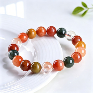 Pulsera de Cuarzo Rutilado Mixto con Cuentas Multicolor, Pulsera Elástica de Cuarzo para el Cabello, Joyería de Cristales Curativos - Product Image 5
