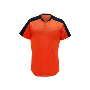 ชุดเบสบอลสีส้ม เสื้อเจอร์ซีย์แขนสั้นผู้ชาย หมายเลข 20 พิมพ์ลายด้วยความร้อน ระบายอากาศได้ดี ไซส์พลัส ซับเหงื่อ - Product Image 2