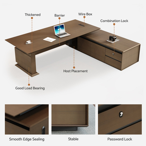 Meubles de bureau convertibles de style moderne, bureau de direction et table de bureau pour le bureau du PDG - Product Image 5