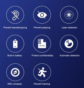 High-Tech Camera Detector Anti Spy Camera Scanning Detector CC308 + Laser sem fio escondido Finder GSM RF Scanner Proteger a privacidade - Product Image 6