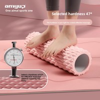 Rouleau de massage en mousse EVA haute densité, style goutte d'eau, à picots, pour relaxation musculaire, colonne de yoga creuse, cylindre de massage 1560