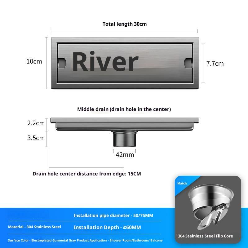 Sliver 10*30cm Centre hole