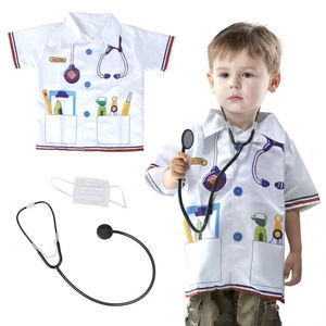 Set <span class=keywords><strong>di</strong></span> giochi <span class=keywords><strong>di</strong></span> ruolo per bambini Costume <span class=keywords><strong>di</strong></span> Halloween Cosplay pompiere medico chirurgo <span class=keywords><strong>di</strong></span> <span class=keywords><strong>polizia</strong></span> Capatin infermiere ingegnere per bambini vestire le uniformi - Product Image 5