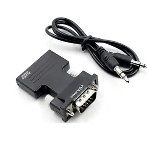 good price vga to HDTV Converter vga to hd adapter with headband audio Cable Video Converter