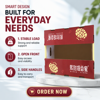 Boîte en carton ondulé pliable et résistante, fabriquée avec des matériaux recyclés écologiques, pour fruits et légumes frais