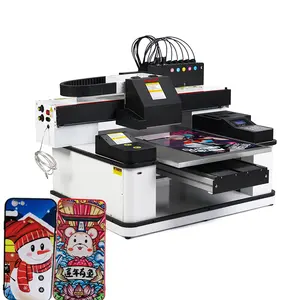 China 3 cabeças de impressão 6090 de grande formato máquina de impressão da caixa do telefone móvel preço favorável A1 digital impressora plana uv para venda
