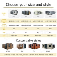 Kit de maisonnette modulaire Sunroom 20ft 40ft, conteneurs préfabriqués pliables et extensibles, pour usage en appartement/villa moderne, CE 5 ans
