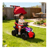 Voiture électrique pour bébé Melody Wave Light, conduite avant/arrière, moteur 380, construction en plastique durable, lecteur de musique MP3, batterie