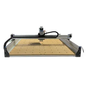 Router Kayu CNC 800*800Mm, Mesin Ukiran Area dengan Pemangkas 710W dan Laser 40W untuk Pemotong Kayu MDF