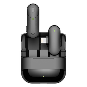 Phiên Bản Hàng Đầu Xách Tay Mic Không Dây Với Sạc Hộp Hát Phòng Thu Ghi Âm Lavalier <span class=keywords><strong>Microphone</strong></span> Cho <span class=keywords><strong>Iphone</strong></span> Phát Trực Tiếp - Product Image 1