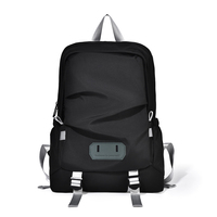 Sac à dos unisexe antivol pour ordinateur portable avec port USB, en nylon imperméable, capacité 20-39L, design tendance avec lettres, idéal pour les voyages, l'école et le bureau