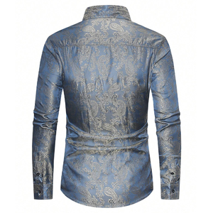 <span class=keywords><strong>Chemise</strong></span> <span class=keywords><strong>Homme</strong></span> Personnalisable à Imprimé Floral, Style Smart Casual, Respirante, Infroissable, Haute Qualité, Bouton Unique, Manches Longues, <span class=keywords><strong>Luxe</strong></span>, Affaires - Product Image 3