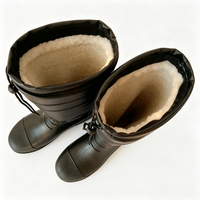 Bottes de travail en PVC basse température avec doublure en coton chaud, embout et semelle intermédiaire en acier pour l'industrie chimique, la construction, l'agriculture et l'usine