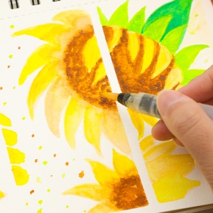 Ensemble de peinture à l'<span class=keywords><strong>aquarelle</strong></span> solide métallisée non toxique Artecho de 72 couleurs pour papier, toile, verre avec pinceau inclus - Product Image 4
