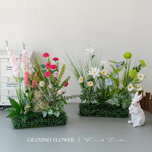 Fleurs artificielles en soie faites à la main <span class=keywords><strong>Monet</strong></span> Garden pour aménagement paysager, décoration, accessoires d'affichage commercial - Product Image 3