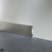 Plinthe moderne en alliage d'aluminium brossé, finition bois, pour décoration intérieure