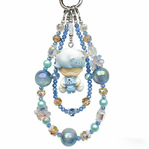 Chaîne de téléphone en résine perlée de luxe, <span class=keywords><strong>cordon</strong></span> bleu perlé, porte-clés tendance, mains libres - Product Image 1