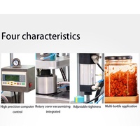 Machine de bouchage sous vide automatique pour bouteilles en verre, pour confiture, sauce, miel, facile à utiliser, électrique, 110V 220V