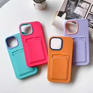 3In1 360 custodia protettiva per telefono cellulare in silicone liquido con supporto completo per <span class=keywords><strong>iPhone</strong></span> XR <span class=keywords><strong>11</strong></span> 12 13 MINI Pro Max custodia <span class=keywords><strong>a</strong></span> <span class=keywords><strong>portafoglio</strong></span> per telefono - Product Image 2