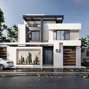 Maisons résidentielles modernes <span class=keywords><strong>de</strong></span> luxe <span class=keywords><strong>de</strong></span> haute qualité personnalisées, structure <span class=keywords><strong>de</strong></span> charpente préfabriquée, <span class=keywords><strong>villa</strong></span> en acier léger préfabriquée - Product Image 1