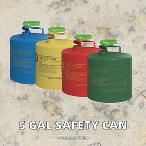 Boîte de sécurité rouge professionnelle FM Standard 5 Gal 19L Offre Spéciale boîte ronde en métal inflammable de laboratoire - Product Image 2