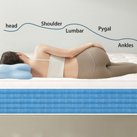 Matelas hybride moderne et confortable à ressorts ensachés, rafraîchissant, orthopédique, pour la maison, tailles Queen et King, enroulable, personnalisable pour chambre à coucher