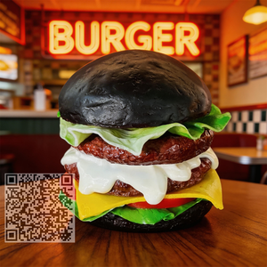 Modelo de Muestra de Hamburguesa con Queso y Bacon Falsos de Primera Calidad, Réplica Realista de Comida Rápida para Exhibición Publicitaria y Decoración de Sets de Cine - Product Image 6