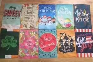 Drapeau de jardin personnalisé 12x18 pouces, imprimé numériquement double face, en polyester Oxford 300D, écologique et durable, pour printemps-été - Product Image 6