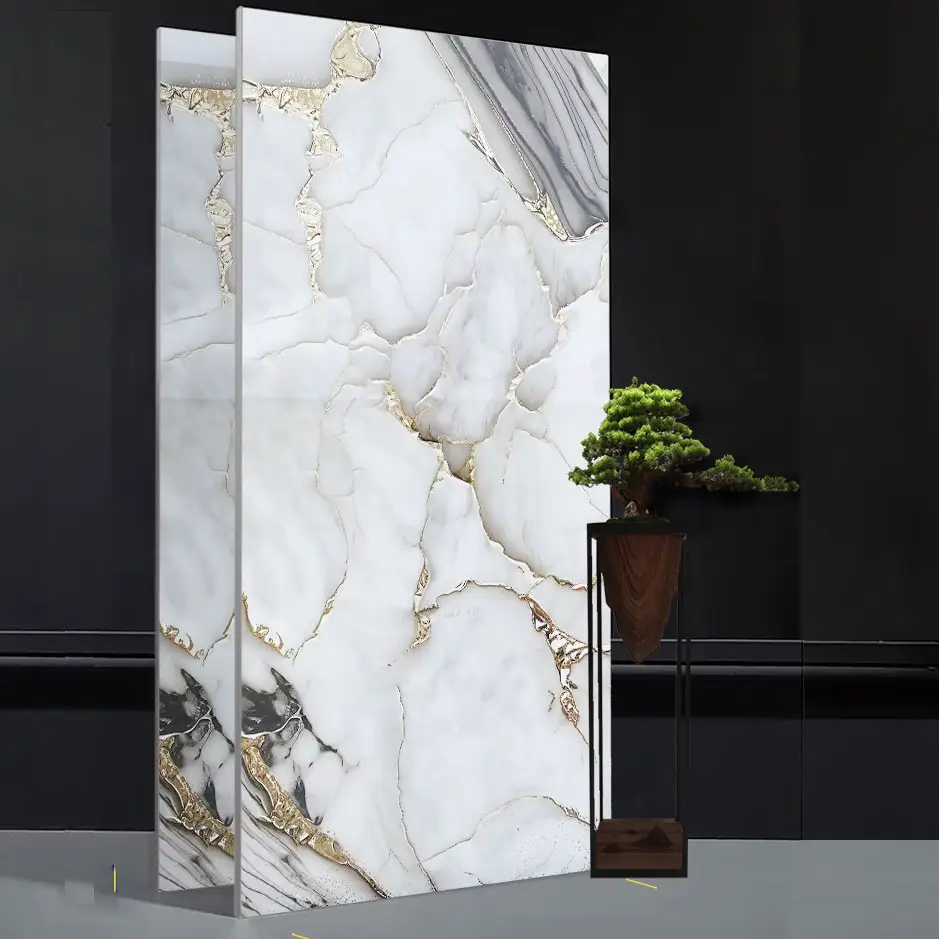 Gres porcellanato 1200x600 produttore oro 3D progetta piastrelle per pavimenti di lusso per bagno