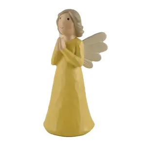 Resina che prega angelo statua regalo religioso da tavolo bella figurina in piedi guardiano decorativo da collezione ricordo angelo