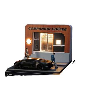 Ausstellungsraum Parkplatz 1:64 Diecast-Automodell Feste Parkplätze Massivholz-Garagenmodell Handgefertigtes DIY-Szenenmodell Anpassbar - Product Image 1