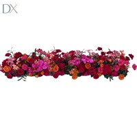 Guirlande de fleurs artificielles Phalaenopsis magenta et orange pour la décoration de table de mariage, vente en gros