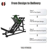 Presse à jambes indépendante à double rail avec plaques de pieds séparées, supports d'épaules et poteaux de chargement latéral pour salles de sport commerciales