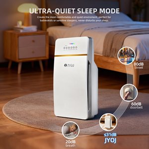 Purificador de Aire Médico para Habitaciones Grandes de 90 m², Portátil, con Filtro de Carbón Activado para Mascotas, 550 CFM, Elimina el Polvo - Product Image 4