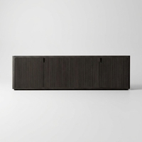 Meuble TV MYHOME de luxe en chêne massif, console multimédia durable de style américain, meuble de salon ou chambre moderne avec portes